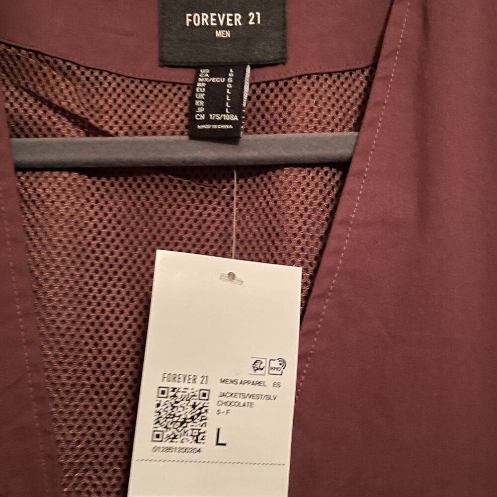 Forever 21, Size L, Mens Oversized, Lightweight, Utility Vest, NEW! - Picture 4 of 12